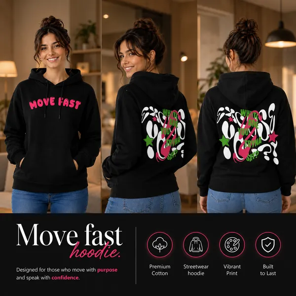 Womens_Hoodie_-_Move_Fast_(320_Gsm)