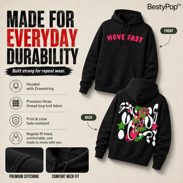Womens_Hoodie_-_Move_Fast_(320_Gsm)