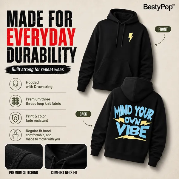 Womens_Hoodie_-_Mind_Your_Vibe_(320_Gsm)