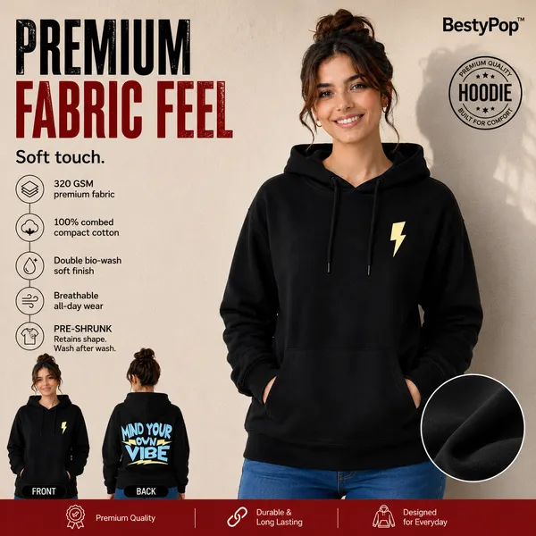 Womens_Hoodie_-_Mind_Your_Vibe_(320_Gsm)