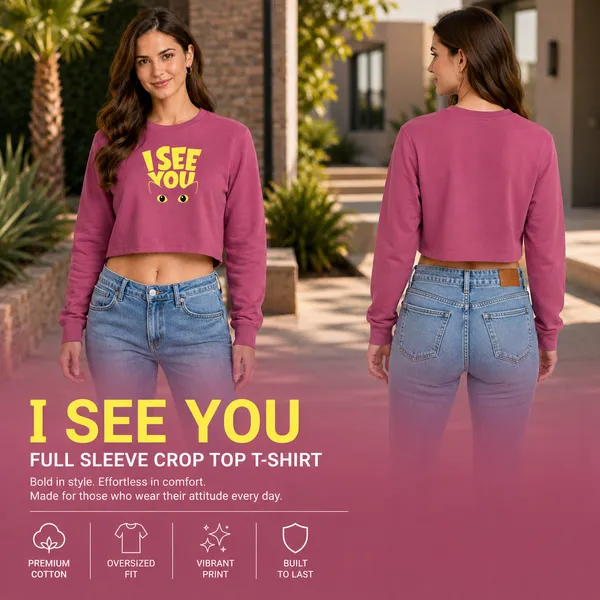 Womens_Oversized_Full_Sleeve_Crop_Top_-_I_See_You_(270_Gsm_French_Terry)
