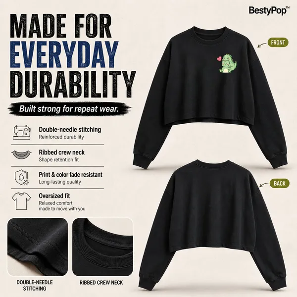 Womens_Oversized_Full_Sleeve_Crop_Top_-_Dino_(270_Gsm_French_Terry)