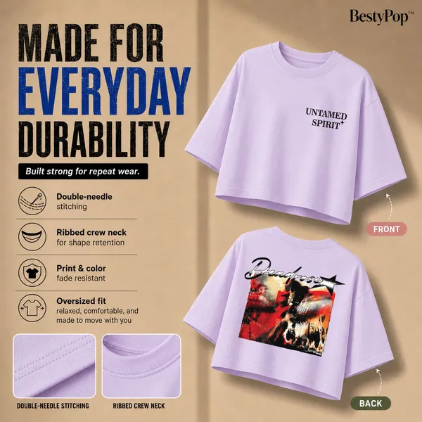 Womens_Oversized_Half_Sleeve_Crop_Top_-_220_Gsm