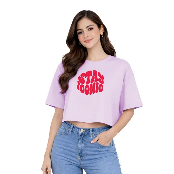 Womens_Oversized_Half_Sleeve_Crop_Top_-_Stay_Iconic_(220_Gsm_Interlock_Fabric)