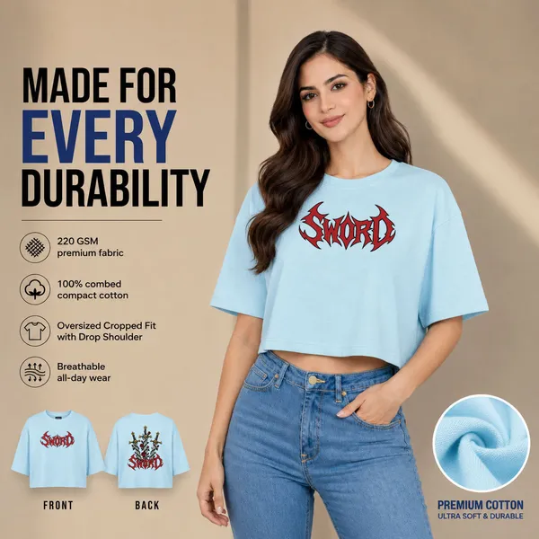 Womens_Oversized_Half_Sleeve_Crop_Top_-_220_Gsm