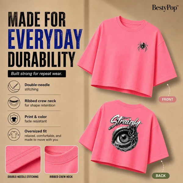 Womens_Oversized_Half_Sleeve_Crop_Top_-_220_Gsm