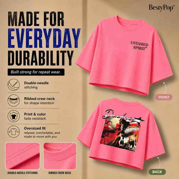 Womens_Oversized_Half_Sleeve_Crop_Top_-_220_Gsm
