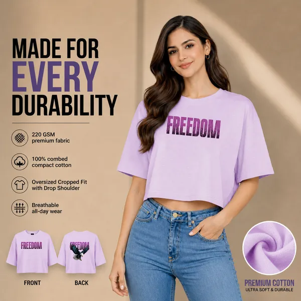 Womens_Oversized_Half_Sleeve_Crop_Top_-_220_Gsm