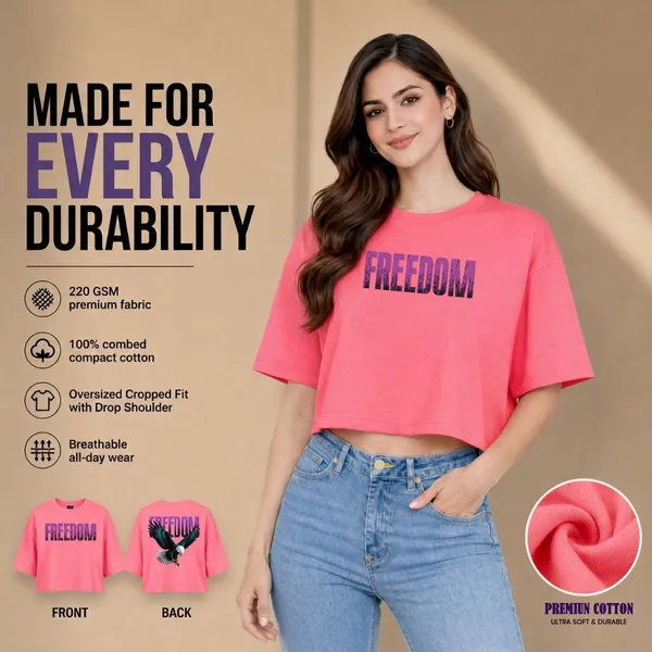 Womens_Oversized_Half_Sleeve_Crop_Top_-_220_Gsm