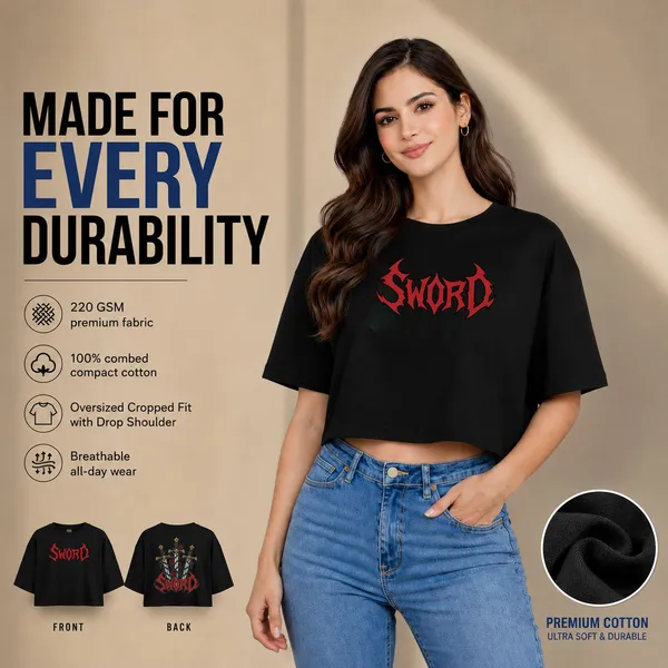 Womens_Oversized_Half_Sleeve_Crop_Top_-_220_Gsm