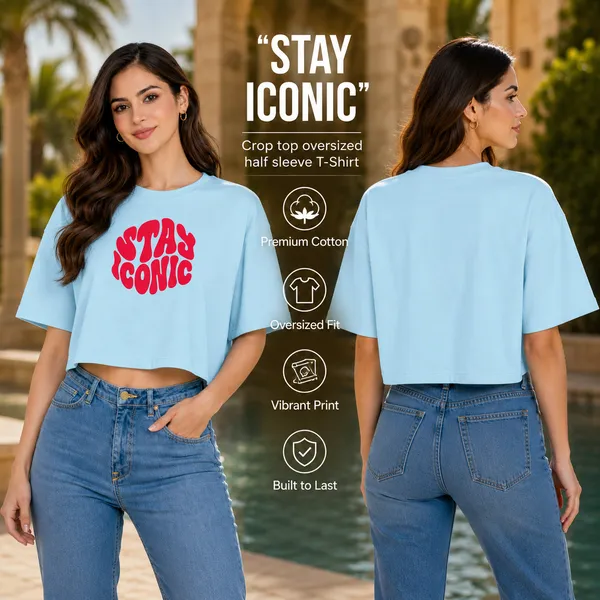 Womens_Oversized_Half_Sleeve_Crop_Top_-_Stay_Iconic_(220_Gsm_Interlock_Fabric)