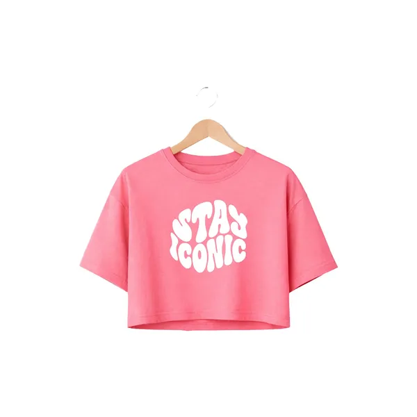 Womens_Oversized_Half_Sleeve_Crop_Top_-_Stay_Iconic_(220_Gsm_Interlock_Fabric)
