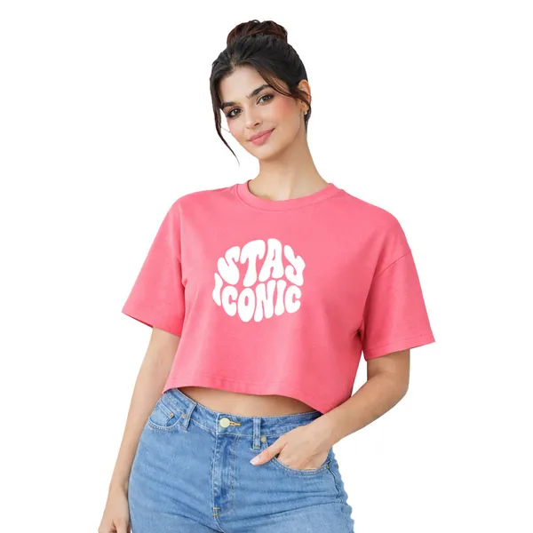 Womens_Oversized_Half_Sleeve_Crop_Top_-_Stay_Iconic_(220_Gsm_Interlock_Fabric)