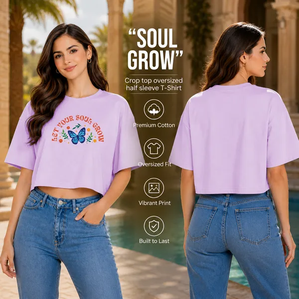 Womens_Oversized_Half_Sleeve_Crop_Top_-_Soul_Grow_(220_Gsm_Interlock_Fabric)