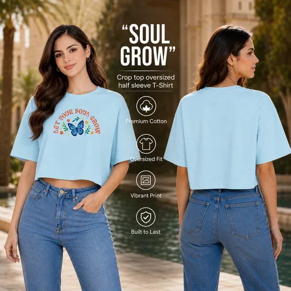 Womens_Oversized_Half_Sleeve_Crop_Top_-_Soul_Grow_(220_Gsm_Interlock_Fabric)