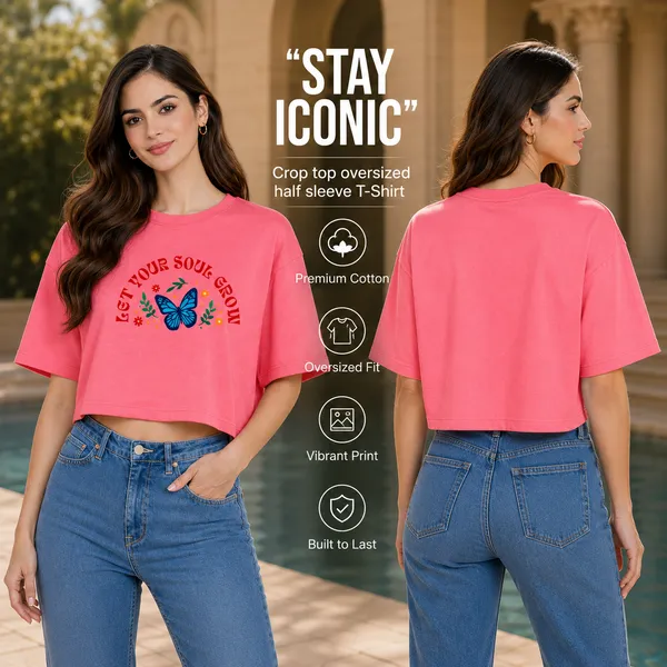 Womens_Oversized_Half_Sleeve_Crop_Top_-_Soul_Grow_(220_Gsm_Interlock_Fabric)