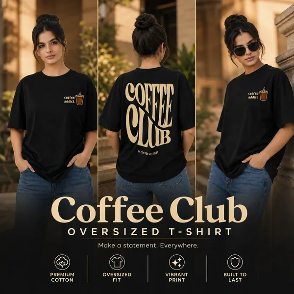 Womens_Oversized_T-Shirt_-_Coffee_Club_(225_Gsm_Heavyweight_Fabric)