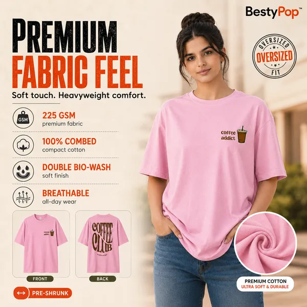 Womens_Oversized_T-Shirt_-_Coffee_Club_(225_Gsm_Heavyweight_Fabric)