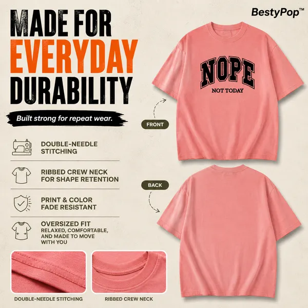 Womens_Oversized_T-Shirt_-_Nope_(225_Gsm_Heavyweight_Fabric)