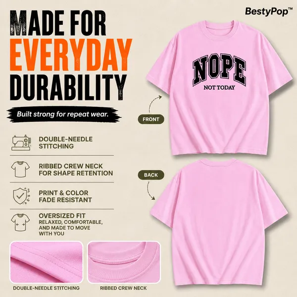 Womens_Oversized_T-Shirt_-_Nope_(225_Gsm_Heavyweight_Fabric)