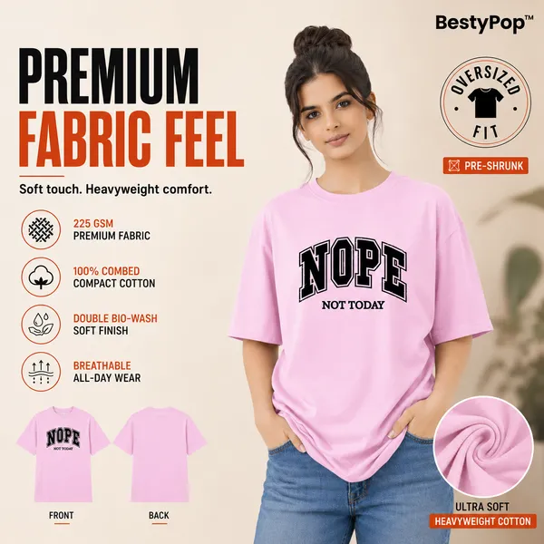 Womens_Oversized_T-Shirt_-_Nope_(225_Gsm_Heavyweight_Fabric)