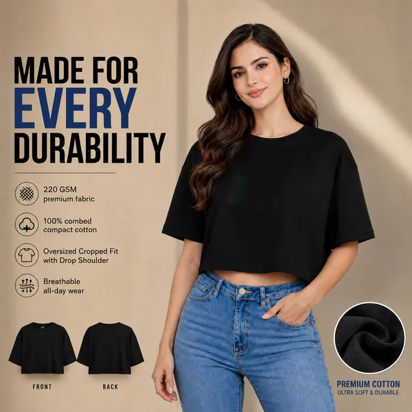 Womens_Plain_Crop_Top_Oversized_Half_Sleeve