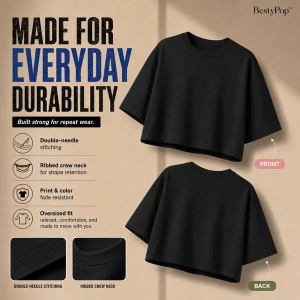 Womens_Plain_Crop_Top_Oversized_Half_Sleeve