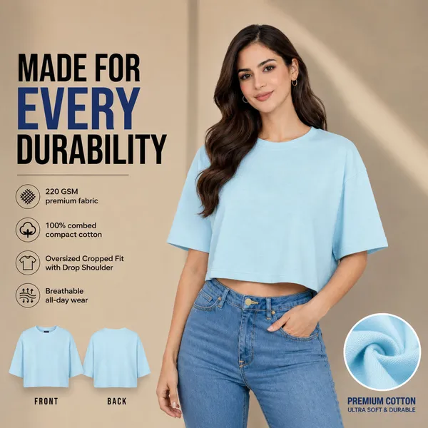 Womens_Plain_Crop_Top_Oversized_Half_Sleeve