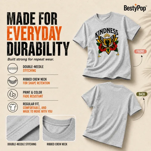 Womens_Crew_Neck_T-Shirt_-_Kindness_(170_Gsm_Single_Jersey)