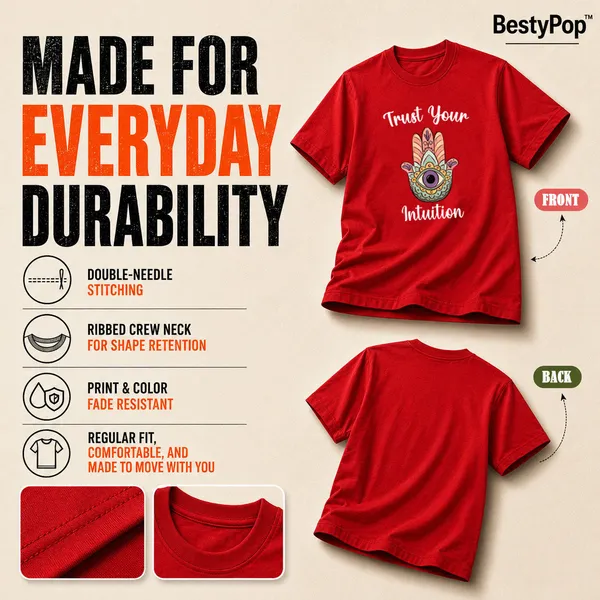 Womens_Crew_Neck_T-Shirt_-_Trust_Your_Intuition_(170_Gsm_Single_Jersey)