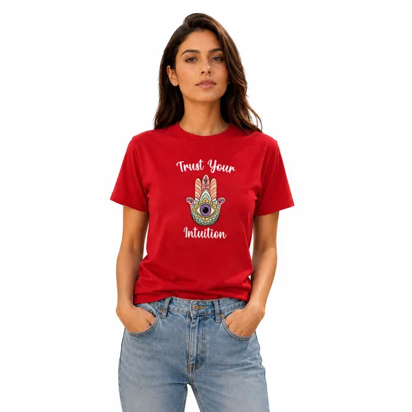 Womens_Crew_Neck_T-Shirt_-_Trust_Your_Intuition_(170_Gsm_Single_Jersey)