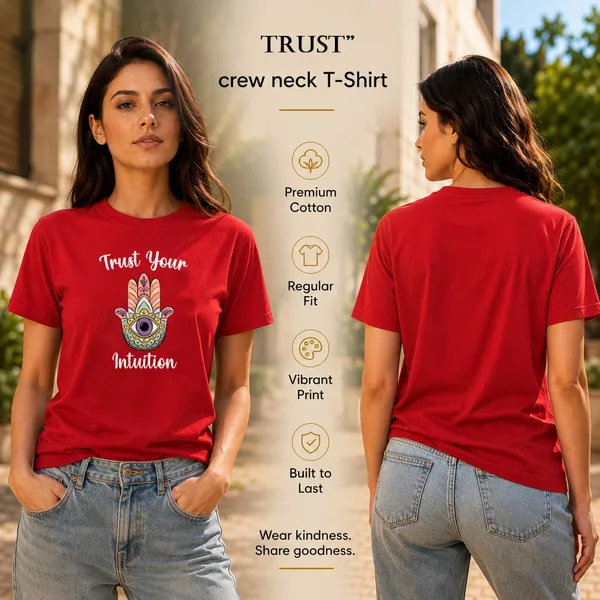 Womens_Crew_Neck_T-Shirt_-_Trust_Your_Intuition_(170_Gsm_Single_Jersey)