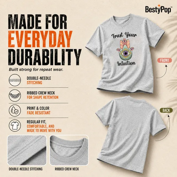 Womens_Crew_Neck_T-Shirt_-_Trust_Your_Intuition_(170_Gsm_Single_Jersey)