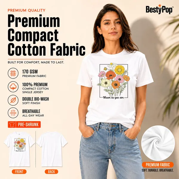 Womens_Crew_Neck_T-Shirt_-_Bloom_As_You_Are_(170_Gsm_Single_Jersey)