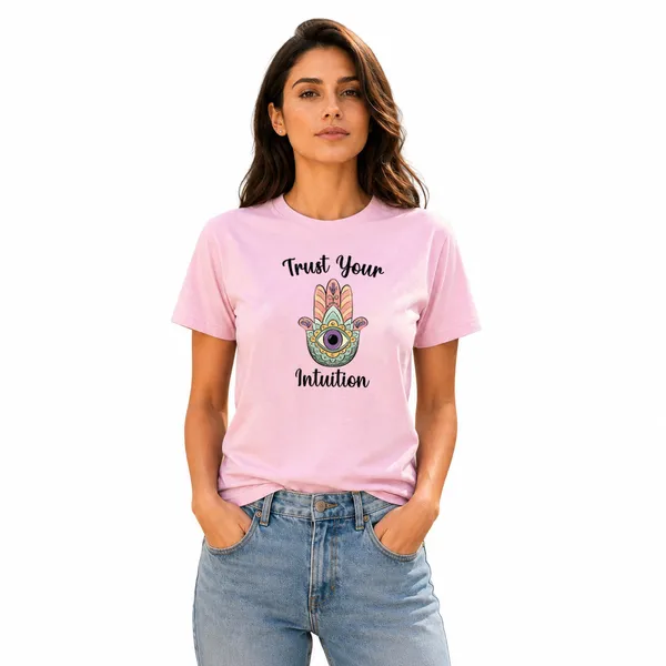 Womens_Crew_Neck_T-Shirt_-_Trust_Your_Intuition_(170_Gsm_Single_Jersey)