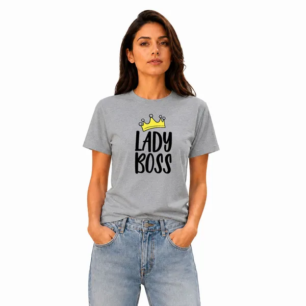 Womens_Crew_Neck_T-Shirt_-_Lady_Boss_(170_Gsm_Single_Jersey)