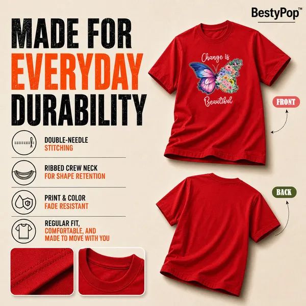 Womens_Crew_Neck_T-Shirt_-_Change_Is_Beautiful_(170_Gsm_Single_Jersey)