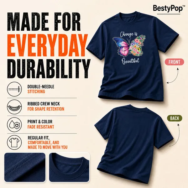 Womens_Crew_Neck_T-Shirt_-_Change_Is_Beautiful_(170_Gsm_Single_Jersey)
