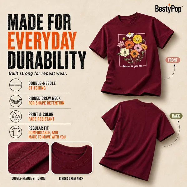 Womens_Crew_Neck_T-Shirt_-_Bloom_As_You_Are_(170_Gsm_Single_Jersey)