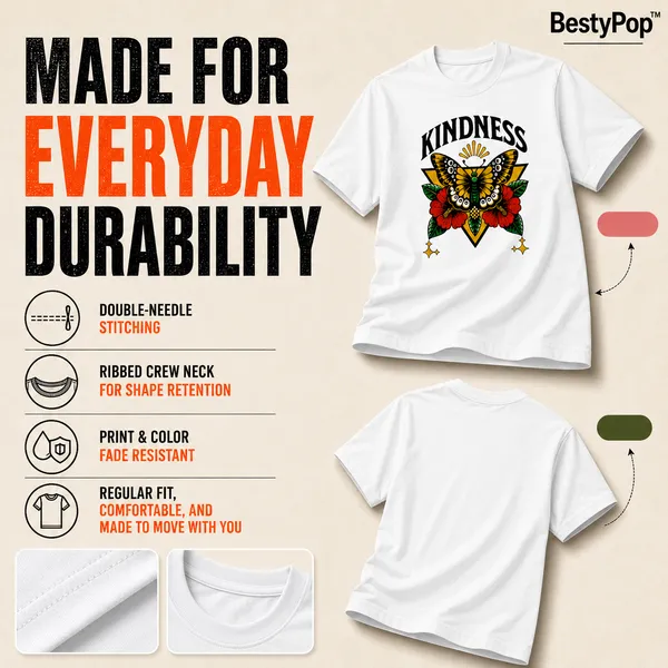 Womens_Crew_Neck_T-Shirt_-_Kindness_(170_Gsm_Single_Jersey)