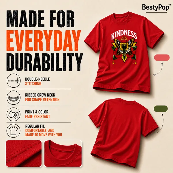 Womens_Crew_Neck_T-Shirt_-_Kindness_(170_Gsm_Single_Jersey)