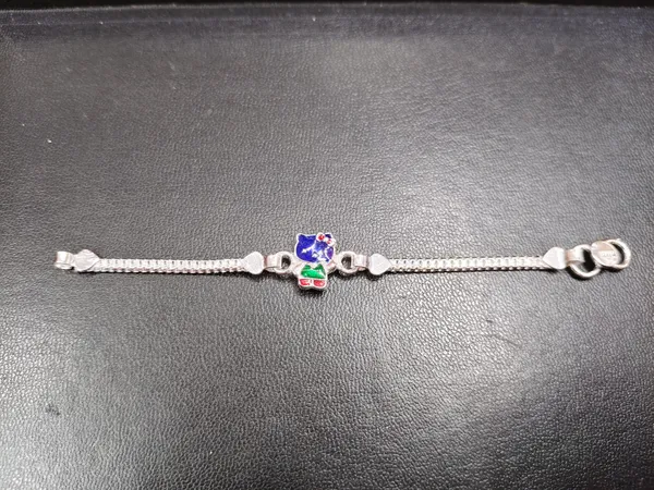 Silver_Enamel_Charm_Bracelet_For_Unisex