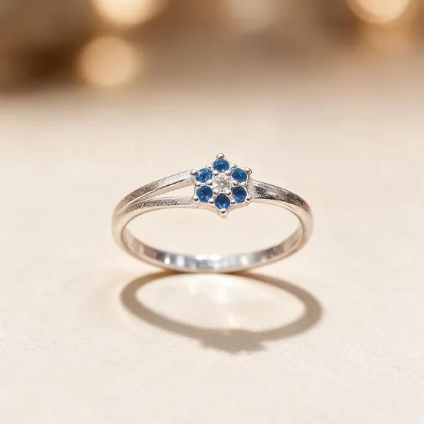 Silver_Blue_Floral_Stone_Double_Band_Ring_For_Women