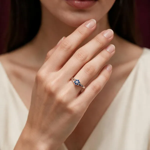 Silver_Blue_Floral_Stone_Double_Band_Ring_For_Women