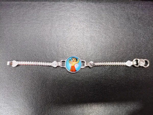 Silver_Cartoon_Medallion_Bracelet_For_Unisex