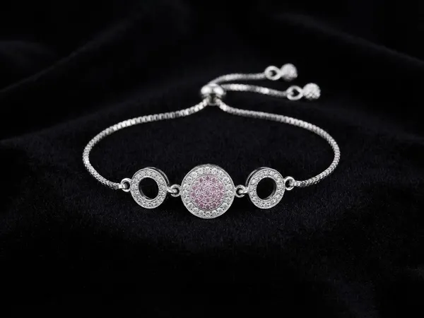 Silver_Crystal_Link_Bracelet_For_Women