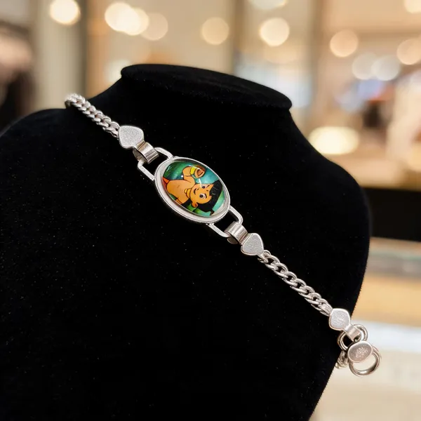 Silver_Tone_Cartoon_Charm_Chain_Bracelet_For_Unisex