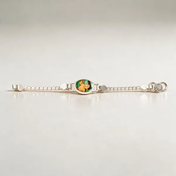 Silver_Cartoon_Charm_Chain_Bracelet_For_Unisex