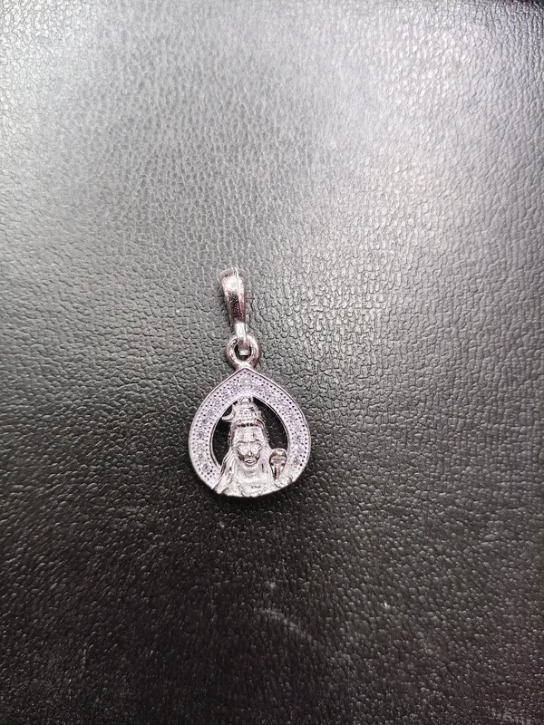 Silver_Teardrop_Framed_Shiva_Religious_Pendant_For_Unisex