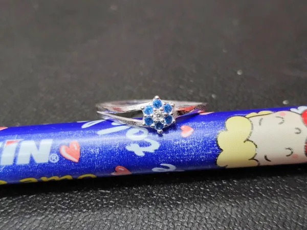 Silver_Blue_Floral_Stone_Double_Band_Ring_For_Women